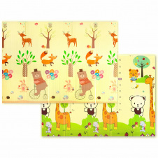 Развивающий термоковрик Mat4Baby Мишка на велосипеде/Ростомер 200х180х1см Разноцветный (SW-00000166)