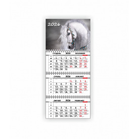 Квартальный настенный календарь Vivay 2026 Год лошади 30x65 см Разноцветный (hub_h2tgx4)