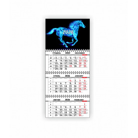 Квартальный настенный календарь Vivay 2026 Год лошади 30x65 см Разноцветный (hub_r7s6i0)