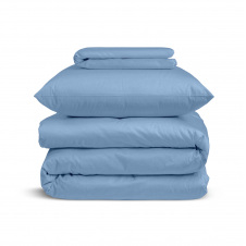 Подростковая постель сатин с простыней на резинке CLOUD Cosas Небесный 160х220 см