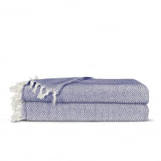 Плед бавовняний COSAS TWISTY 200х230 см CS4 Синій