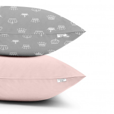 Набор наволочек COSAS ROSE CROWN 50х70 см Розовый/серый