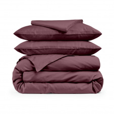 Евро постельное белье сатин PLUM Cosas Сливовый 200х220 см