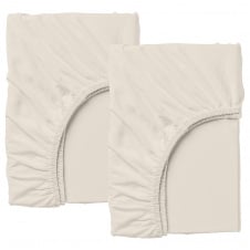 Набір простирадла на резинці COSAS BEIGE Ранфорс 140х200х20 см 2 шт Бежевий