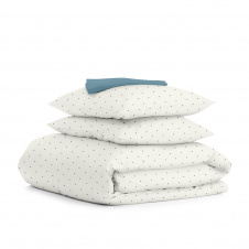 Постільна білизна двоспальна Mini Dots CS17 COSAS Білий 180х220 см