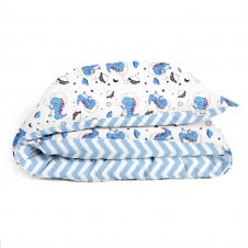 Подростковый пододеяльник COSAS SKY DINO Ранфорс 155х215 см Голубой