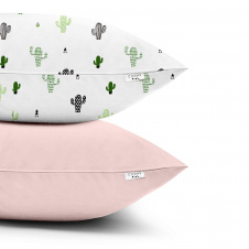 Набор наволочек COSAS ROSE CACTUS 50х70 см Розовый/белый