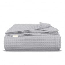 Покрывало 240х260 см Smoky Greek Waffle COSAS серый
