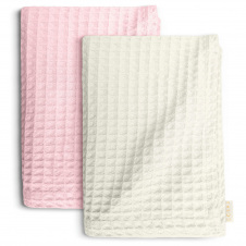 Вафельні рушники COSAS Bubble Gum Greek Waffle Рожево-молочний 2 шт