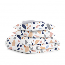 Сімейна постіль з простирадлом на гумці GEMSTONES CS5 Cosas бежевий 2х160х220 см