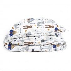 Детский пододеяльник COSAS BEARS WIGWAMS Ранфорс 110х140 см Серый