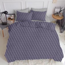 Євро простирадло COSAS GREY LINE Ранфорс 220х240 см Сірий