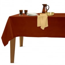 Скатертина на стіл водовідштовхувальна Cosas 140х300 CINNAMON