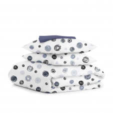 Двоспальна постільна білизна Yarn Balls CS4 COSAS сірий 180х220 см