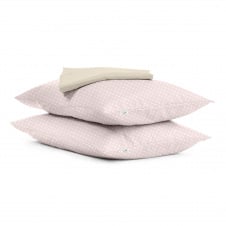 Набор наволочки и простыни 3 шт BEIGE DOTS ROSE COSAS розовый