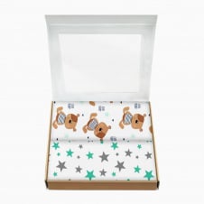 Набір пелюшок COSAS TEDDY BEAR Бязь 80х100 см 2 шт М'ятний