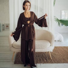 Домашній костюм COSAS Serena Home S Коричневий