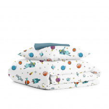 Дитяча постільна білизна у ліжечко SPACEMAN CS1 COSAS Білий 110х140 см