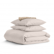 Евро постель с простыней на резинке Ivory CS1 COSAS Капучино 200х220 см