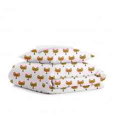 Подростковый комплект на резинке COSAS FOX PAWS CS1 Ранфорс 155х215 см Оранжевый