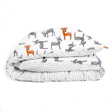 Детский пододеяльник COSAS BAMBI Ранфорс 110х140 см Серый