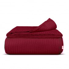 Покривало 240х260 Ruby Knitted Braid COSAS бордо