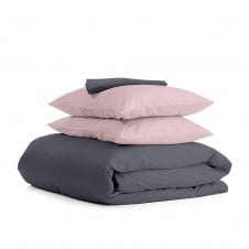 Семейный комплект COSAS GREY SATIN CS5 2х160х220 см Бежевый/Серый