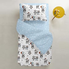 Дитяче простирадло COSAS LIGHT BLUE STARFALL Ранфорс 60х120х12 см Блакитний