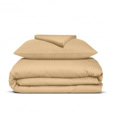 Підліткова постіль сатин з простирадлом на гумці HONEY Cosas Золотистий 160х220 см