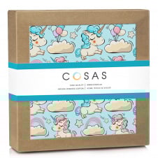 Непромокаемый наматрасник 70х120 см MINT UNICORN COSAS Мятный