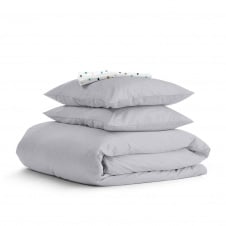 Полуторна постіль з простирадлом на гумці COSAS Smoky CS1 160х220 см Різнокольоровий