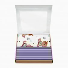 Набор пеленок COSAS BEAR LINE Бязь 80х100 см 2 шт Разноцветный