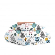 Подростковый комплект на резинке COSAS ORANGE FOREST ANIMALS Ранфорс 155х215 см Разноцветный