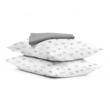 Набор наволочки и простыни COSAS CROWN & SHADOW CS1 Ранфорс 160х200 см Белый