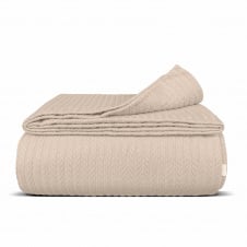 Плед-покрывало косичка COSAS 230х240 см Magnolia Knitted Braid Магнолия