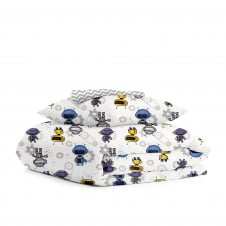 Подростковая постель с простыней на резинке ROBOTS COSAS Белый 155х215 см