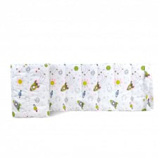 Бортики на ліжечко COSAS ROCKETS Ранфорс 30х180 см Зелений