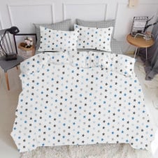 Півтораспальна підковдра COSAS BLUE STAR Ранфорс 160х220 см Блакитний