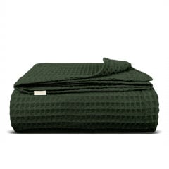 Плед-покривало вафельне COSAS 160х230 см Forest Greek Waffle Зелений Ясногородка
