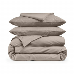 Двуспальное постельное белье сатин BRONZE Cosas песочный 180х220 см Молочанск