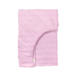Євро постіль сатин з простирадлом на гумці BUBBLE Cosas рожевий 200х220 см Переяслав-Хмельницький