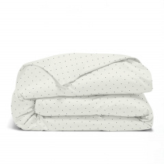 Двоспальна постіль з простирадлом на гумці Mini Dots CS44 COSAS Білий 180х220 см Київ