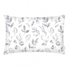 Семейная постель с простыней на резинке Steppe Flowers COSAS серый 2х160х220 см Гуляйполе