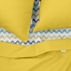 Двуспальная постель с простыней на резинке Summer CS5 COSAS желтый 180х220 см Бушево