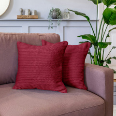 Наволочка 40х40 см Ruby Knitted Braid COSAS Бордо Хмельник