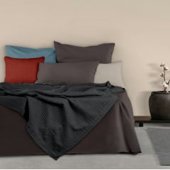 Покрывало 230х240 Panther Knitted Braid COSAS черный Костополь