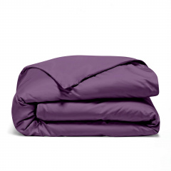 Євро постіль сатин з простирадлом на гумці INK Cosas Фіолетовий 200х220 см Гуляйполе