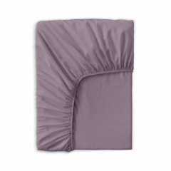 Двуспальная постель сатин с простыней на резинке AURORA CS2 Cosas Баклажан 180х220 см Владимир-Волынский