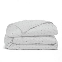 Двоспальна постіль з простирадлом на гумці Mini Dots CS8 COSAS сірий 180х220 см Переяслав-Хмельницький