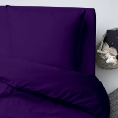 Подростковая постель с простыней на резинке Dark Plum CS1 COSAS Фиолетовый 160х220 см Хмельницкий